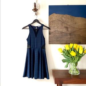 Urban Outfitters Lush Knit Mesh Inset Skater Dress